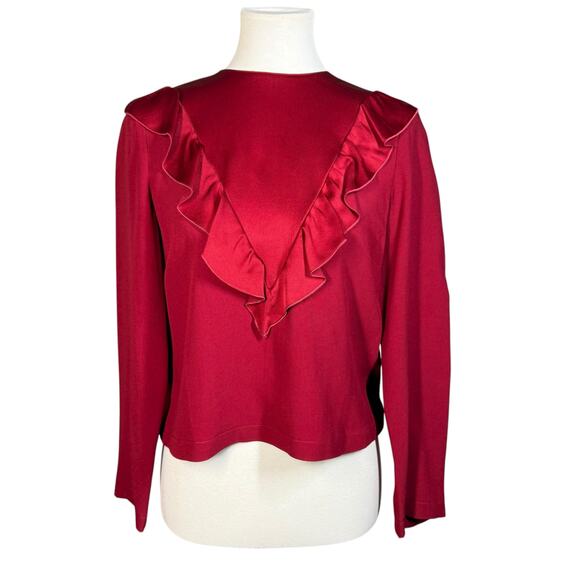 Red Valentino Ruffle Blouse Small - Picture 1 of 16